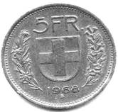 5 franc coin