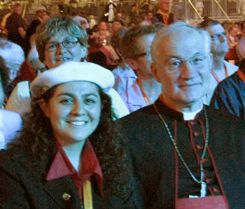 Fatima Cervantes with Cardinal Ouellet