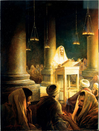 Jesus reading from Isaiah