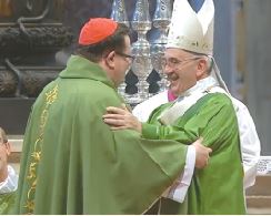 Cardinal Lacroix and Pope Francis