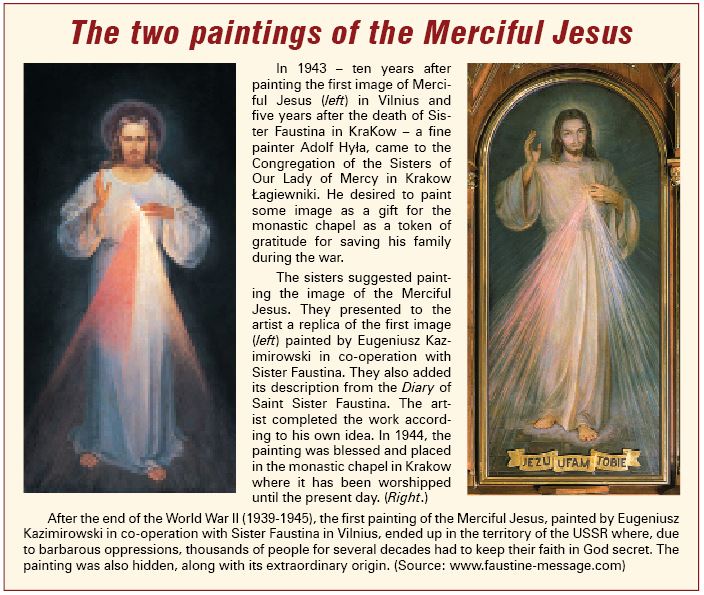 The two paintings of Merciful Jesus