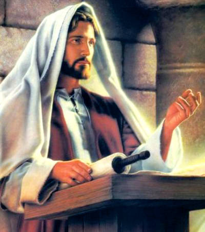 Jesus teaching at Synagog