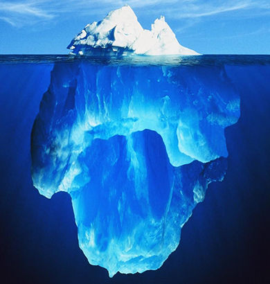 the peak of the iceberg