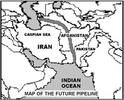 Mid East pipeline map