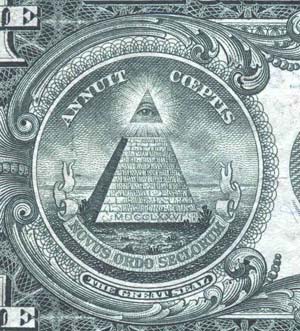 The pyramid on the American one dollar bill