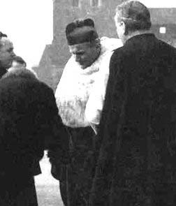 Karol Wojtyla Wearing the damask chasuble of Queen Anna Jaggelon