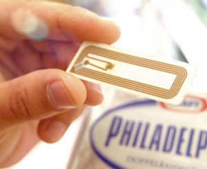 RFID tag on cheese