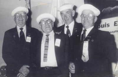 Bob, Arthur and John Lambert with Gérard Mercier