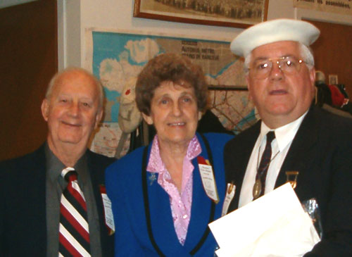 Mr. and Mrs Bridger of Australia with Pierre Marchildon