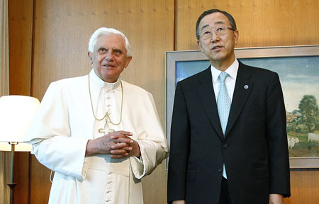 Benedict XVI with Ban Ki-Moon