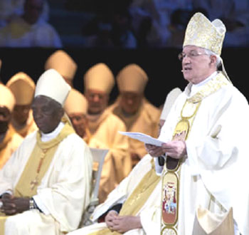 Cardinal Ouellet giving his homily