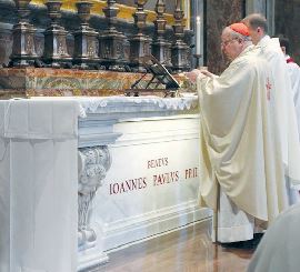 Remains of pope John-Paul II