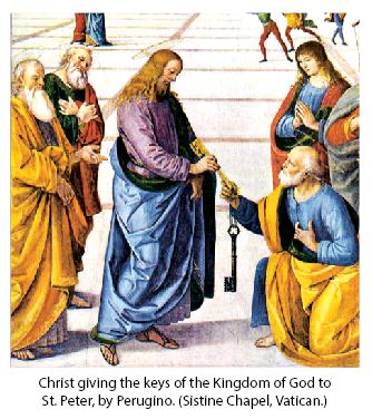 Christ giving Peter the keys