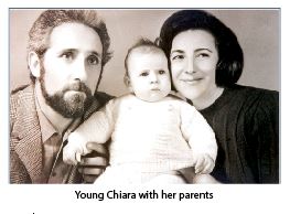 Young Chiarra with her parents