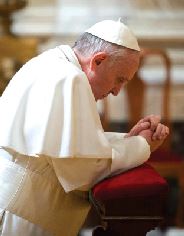 Pope Francis in prayer