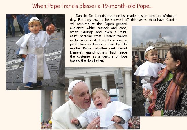 Pope Francis with 19-month-old pope