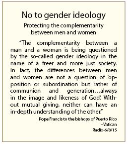 No to gender ideology