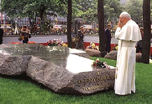 Pope John Paul II at the grave