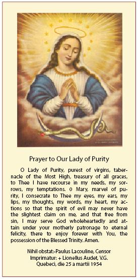 Prayer to Our Lady of Purity
