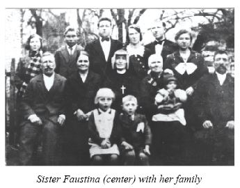 Sister Faustina with her family