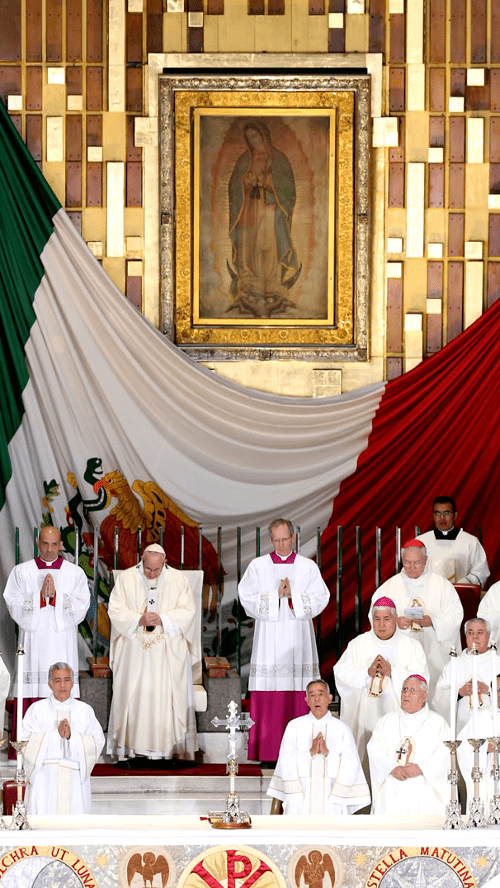 Mass in the basilica of Our Lady of Guadalupe