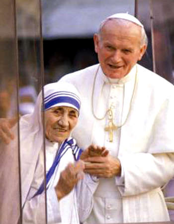 Mother Teresa and John Paul II