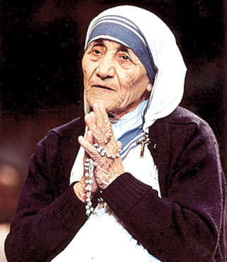 Saint Teresa in prayer