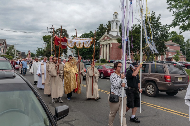 Eucharistic procession in Springfield Massachusetts