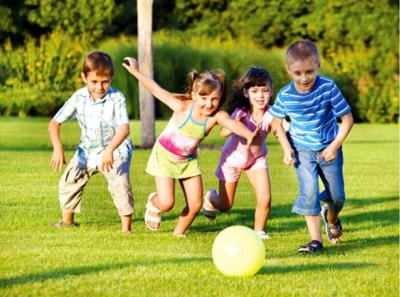 Children playing instead of watching TV