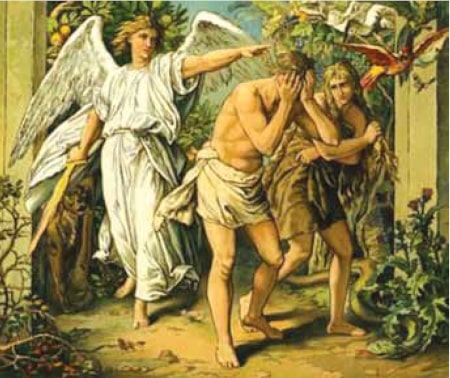 Adam and Eve casted out of the Garden of Eden 