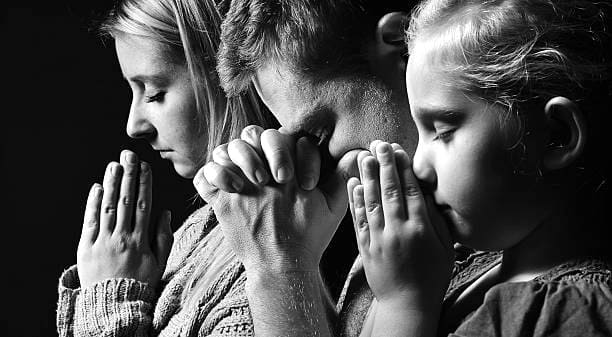 Family praying