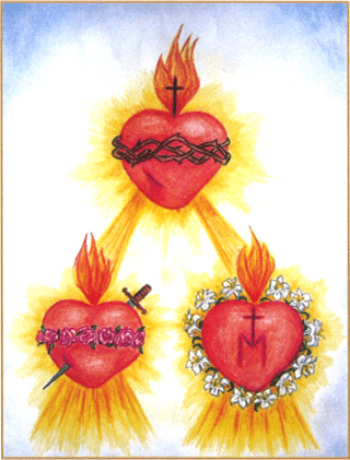 Consecration Prayer to the Three Sacred  Hearts